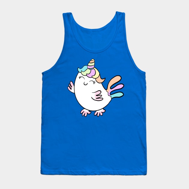 Chicken Unicorn Fantasy Silly Art Tank Top by DaysMoon